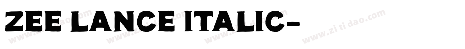 Zee Lance Italic字体转换